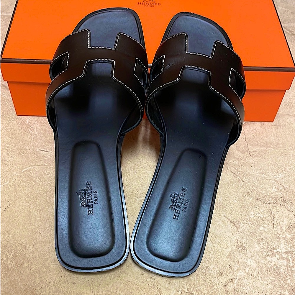 SOLD - Authentic Hermes Oran Sandals